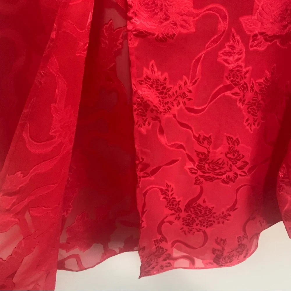 Victoria Secret Vintage Semi Sheer Floral Long Sleeve Blouse - Picture 11 of 13